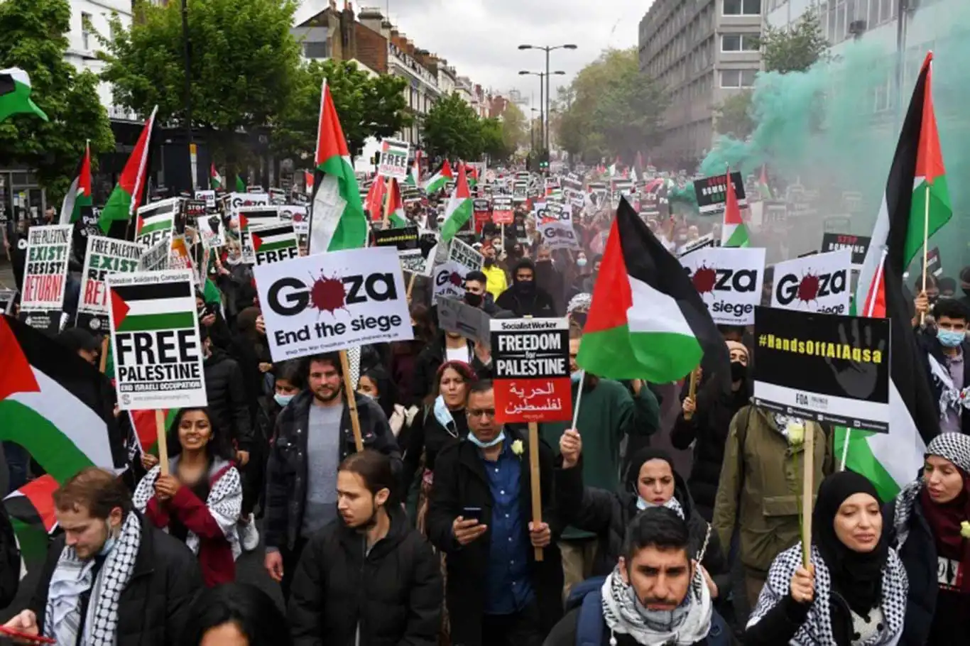 ABD'de Filistin'e destek gösterileri