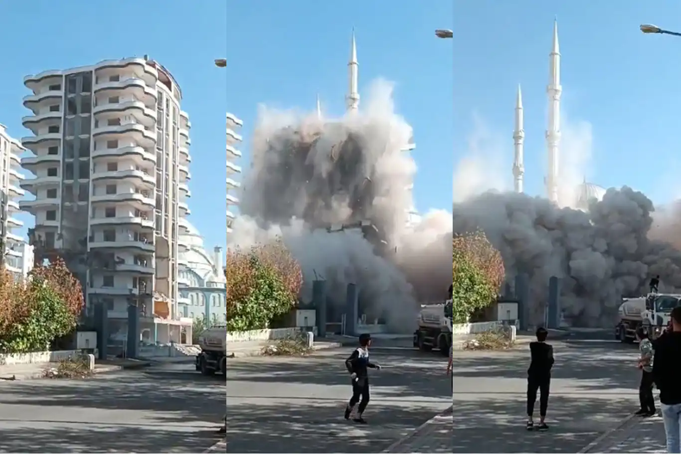 Diyarbakır'da ağır hasarlı bina yıkım esnasında çöktü Diyarbakır'da ağır hasarlı bina yıkım esnasında çöktü