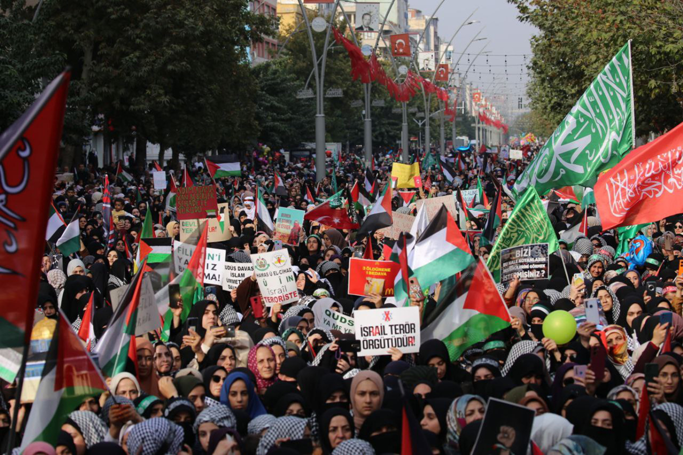 HÜDA PAR Batman İl Başkanlığı, "Aksa Tufanına Destek" temasıyla miting düzenledi.