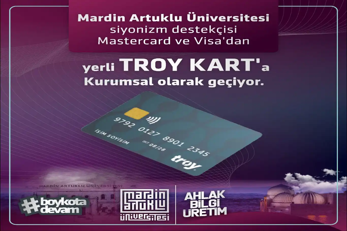Mardin Artuklu Üniversitesinde yerli TROY Kart dönemi başlıyor