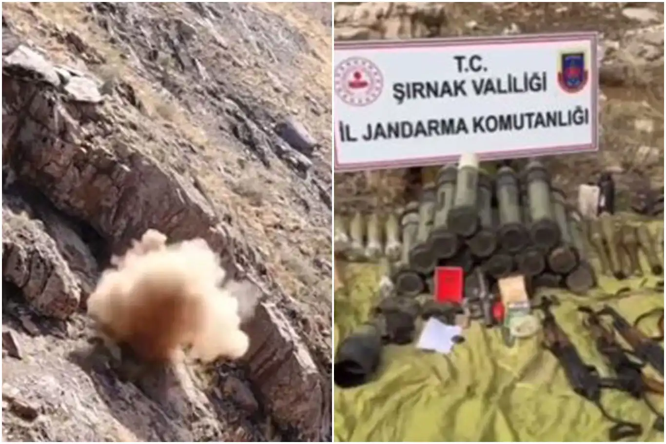 8 ilde PKK'nin kullandığı 21 mağara ve sığınak imha edildi 8 ilde PKK'nin kullandığı 21 mağara ve sığınak imha edildi