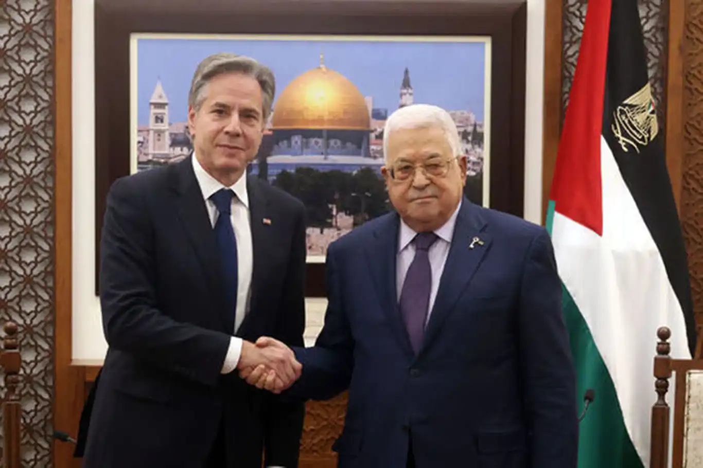 İşgalci ABD Dışişleri Bakanı Blinken'den Abbas'a ziyaret