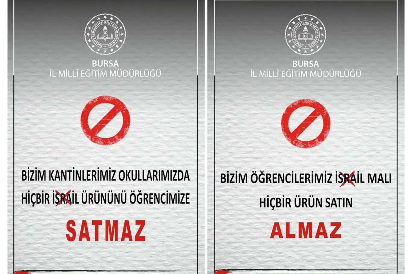 Bursa Milli Eğitim Müdürlüğü işgalci rejimin ürünlerini boykot kararı aldı
