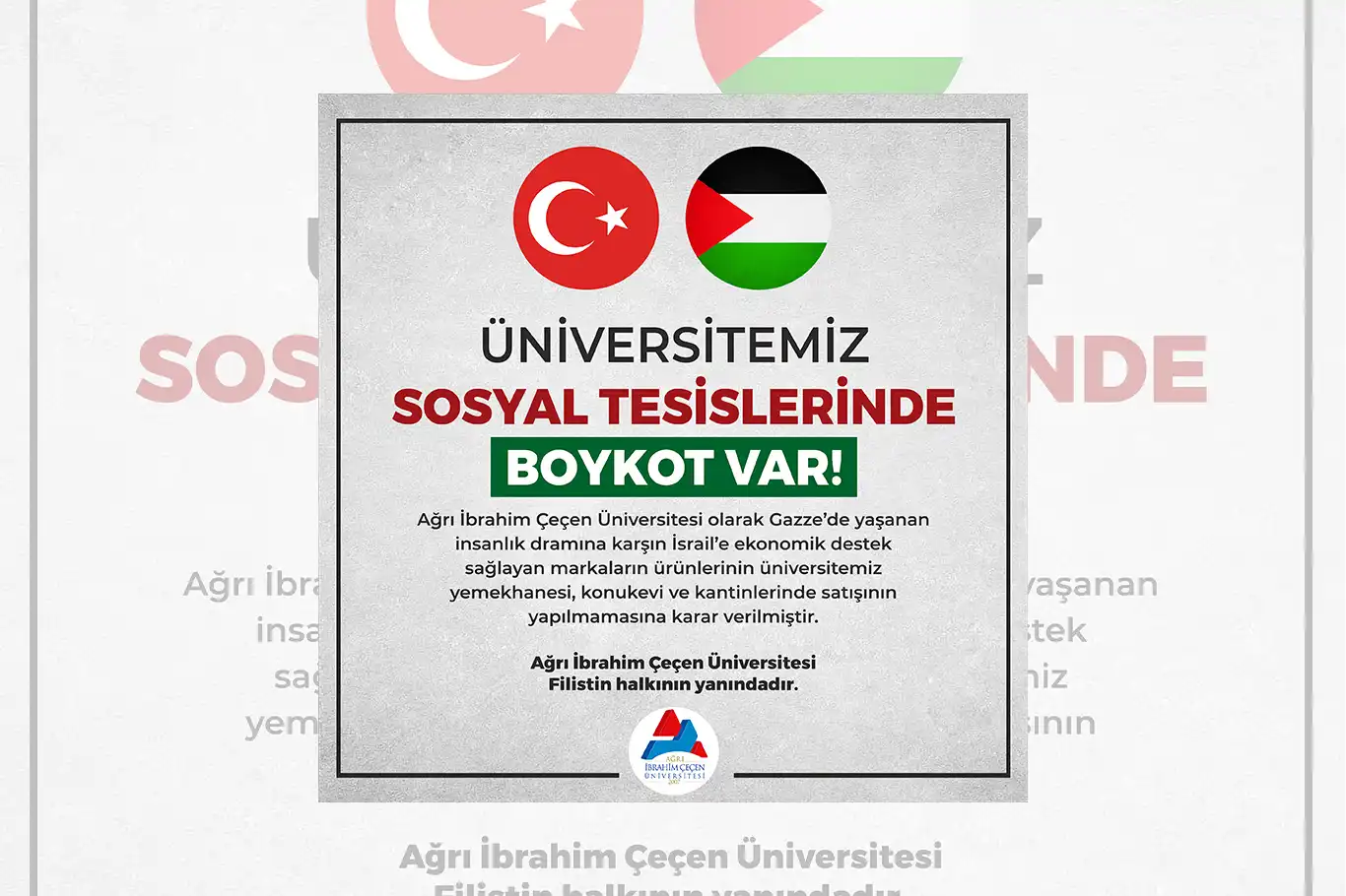 AİÇÜ'den israil'e destek veren markaların ürünlerine boykot AİÇÜ'den israil'e destek veren markaların ürünlerine boykot