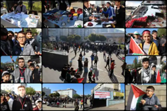 Gazze yararına düzenlenen kermeste öğrenciler duygularını paylaştı