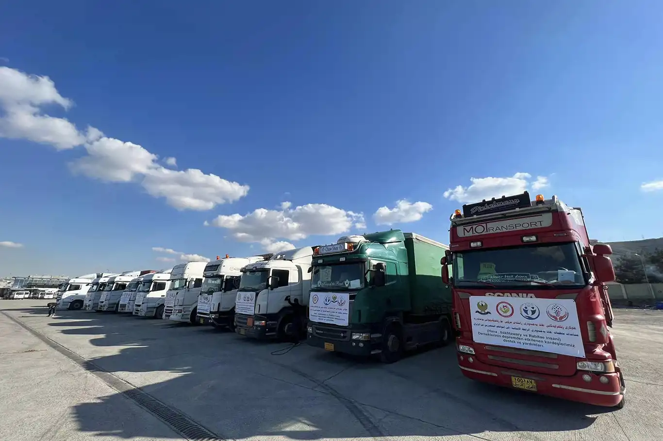Kürdistan Bölgesinden depremzedeler için 33 tırlık ek yardım