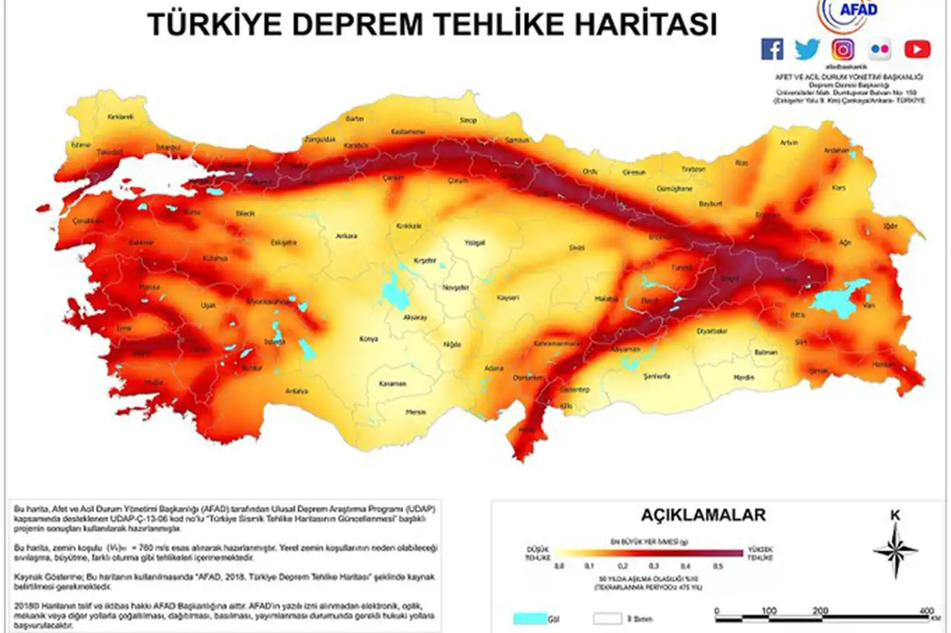 AFAD'dan adrese göre "deprem tehlike haritası"