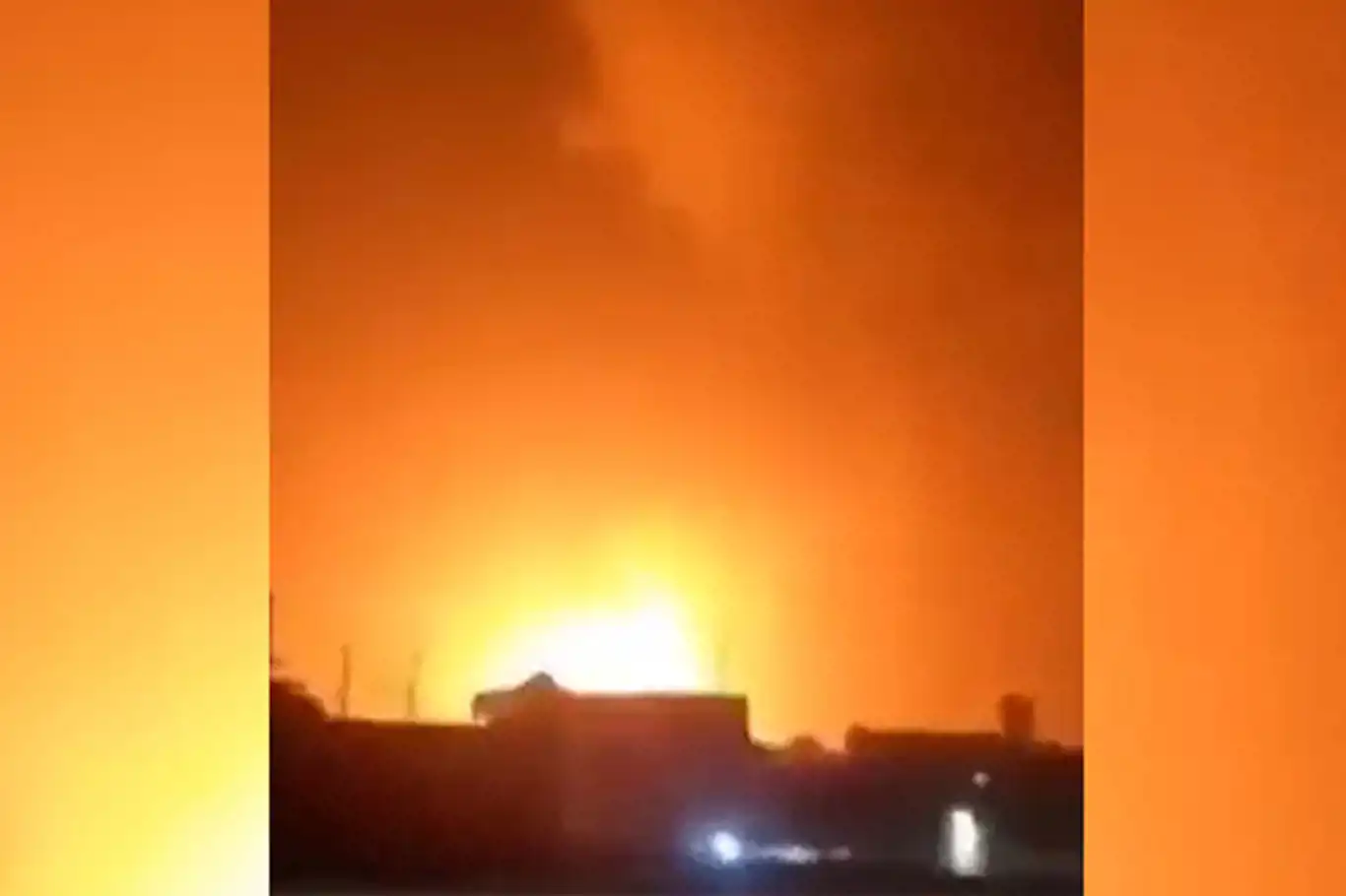 Kerkük'te doğalgaz boru hattında patlama Kerkük'te doğalgaz boru hattında patlama