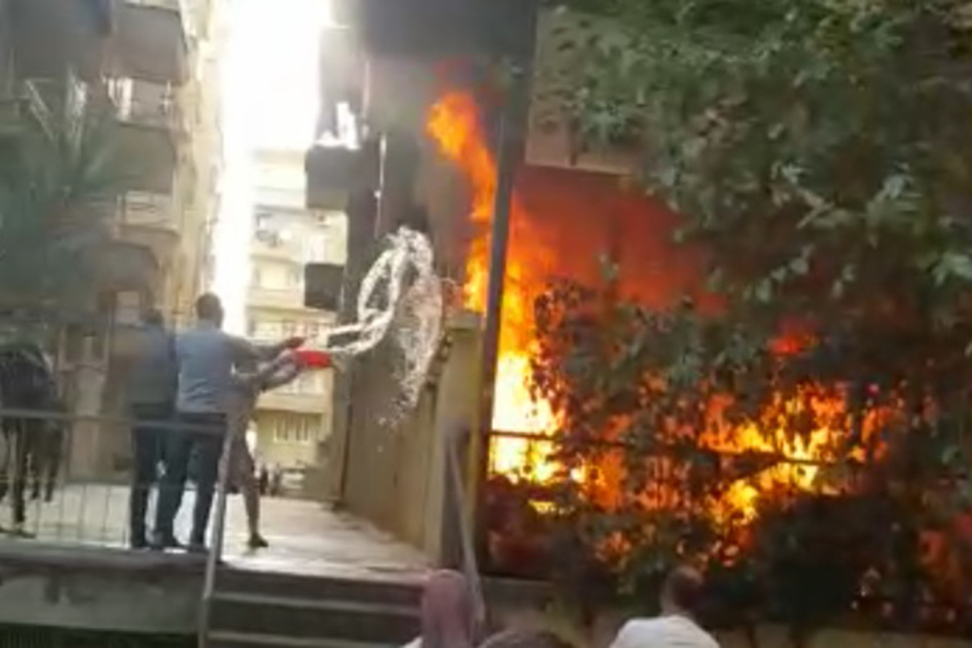Taziye evinde yangın