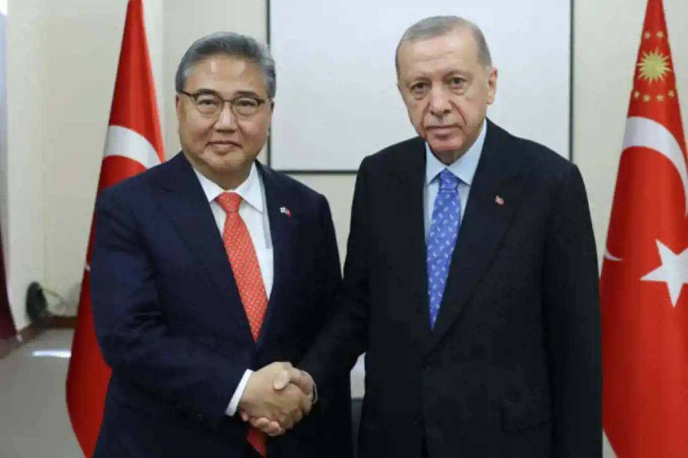 Erdoğan receives South Korean FM Park Jin