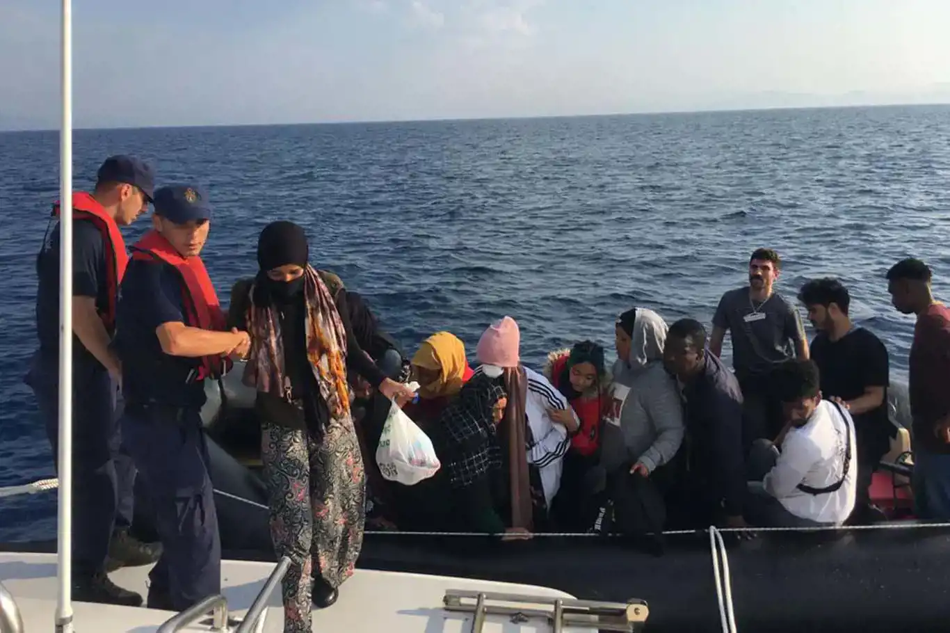 Turkish coast guard rescues 17 migrants pushed back by Greek forces