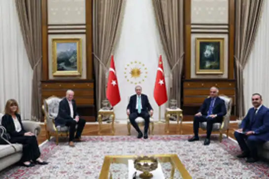 Cumhurbaşkanı Erdoğan, Uluslararası Uzay Federasyonu Genel Sekreteri Feichtinger'i kabul etti