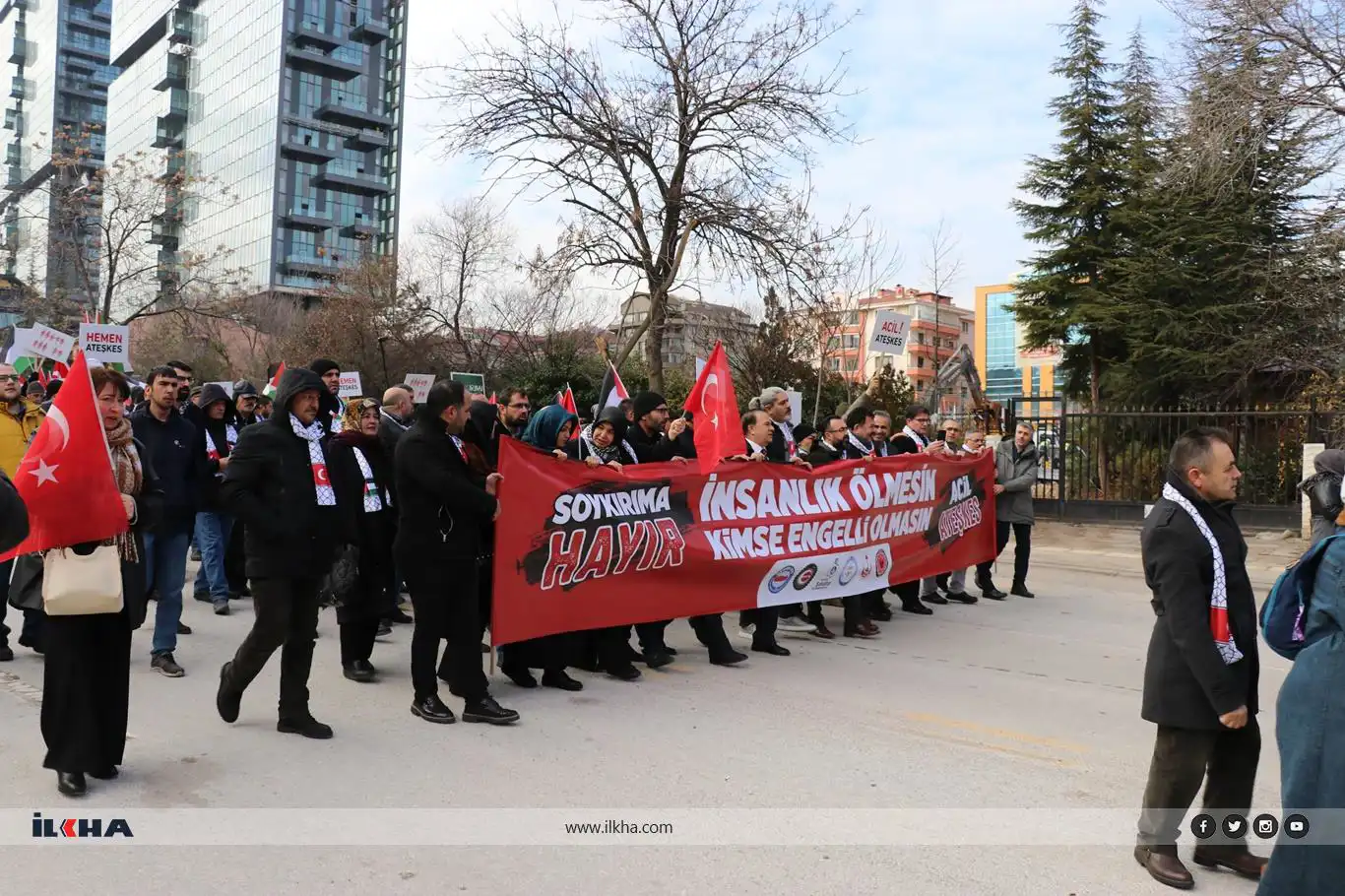 Protesters In Ankara Rally At Us Embassy Demand Immediate Ceasefire For Gaza İlkha Ilke 