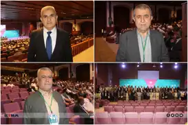 زانایانی کە لە کوردستان بەشداریان لە دیداری زانایان کردبوون سوپاسگوزاری إتحاد العلماء دەکەن