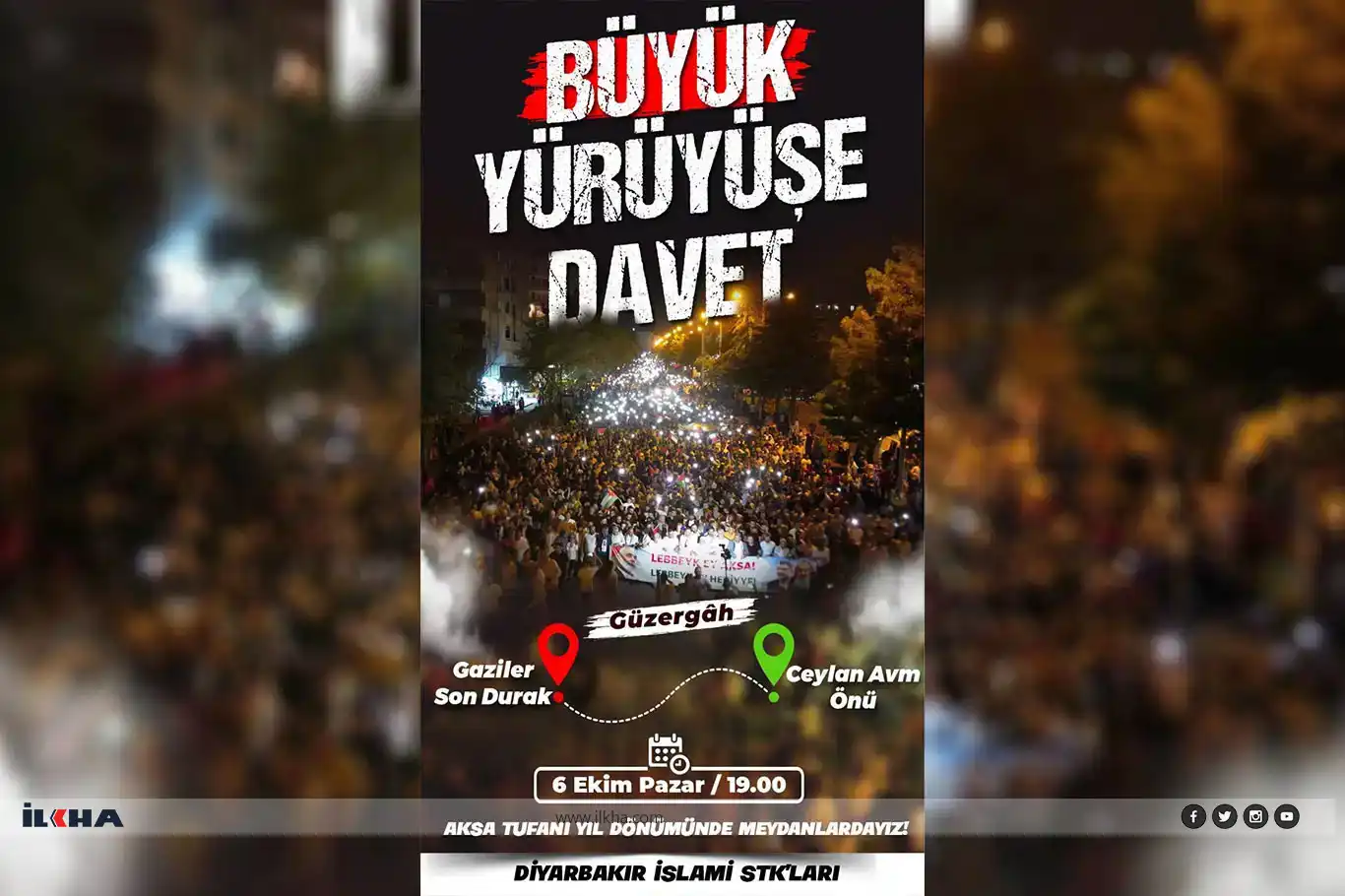 Diyarbakır set to host march marking anniversary of Operation Aqsa Flood