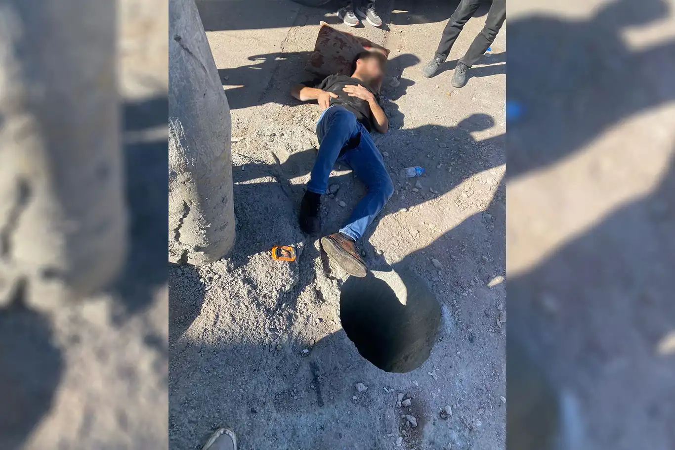Şanlıurfa'da elektrik direği çukuruna düşen kişi yaralandı Şanlıurfa'da elektrik direği çukuruna düşen kişi yaralandı