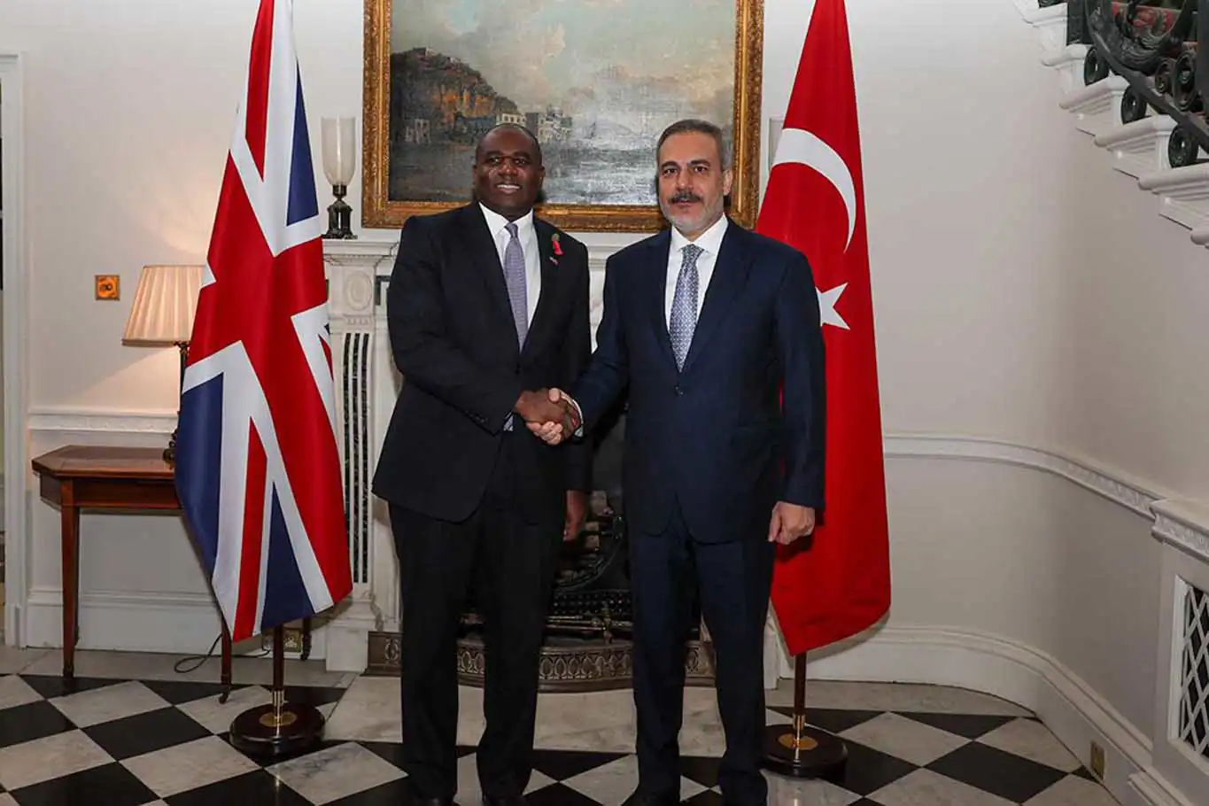 Turkish FM Hakan Fidan meets with British Foreign Secretary David Lammy in London