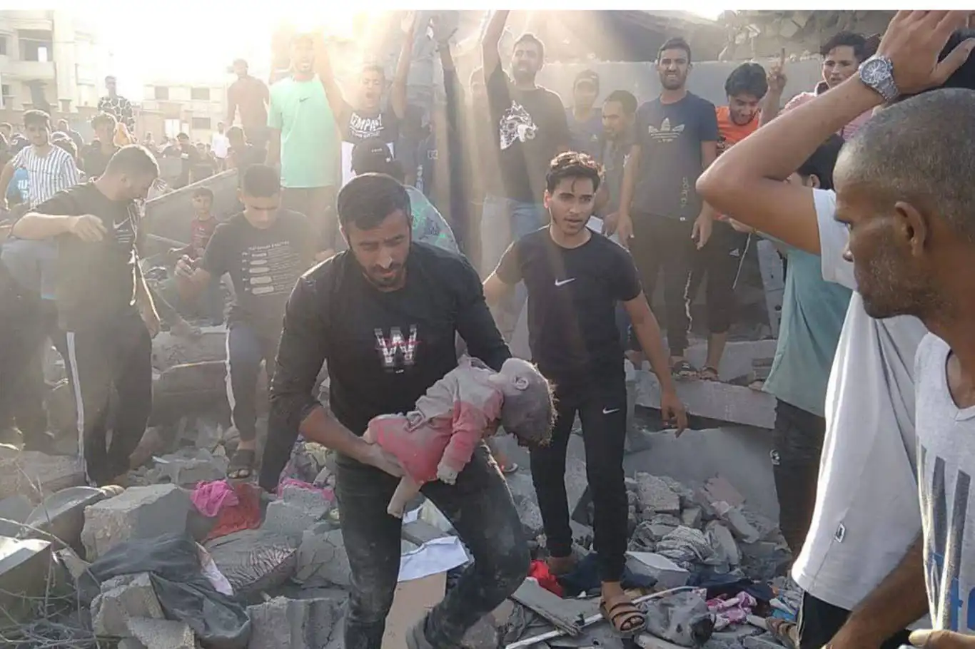 14 Palestinians killed as Israeli strikes hit Gaza refugees in safe zone