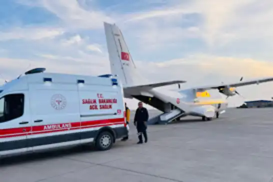 Mardin’de ambulans uçak 6 aylık Delal bebek için havalandı