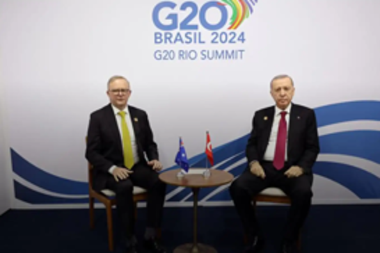 Erdoğan meets with Australian Prime Minister Albanese at G20 Summit