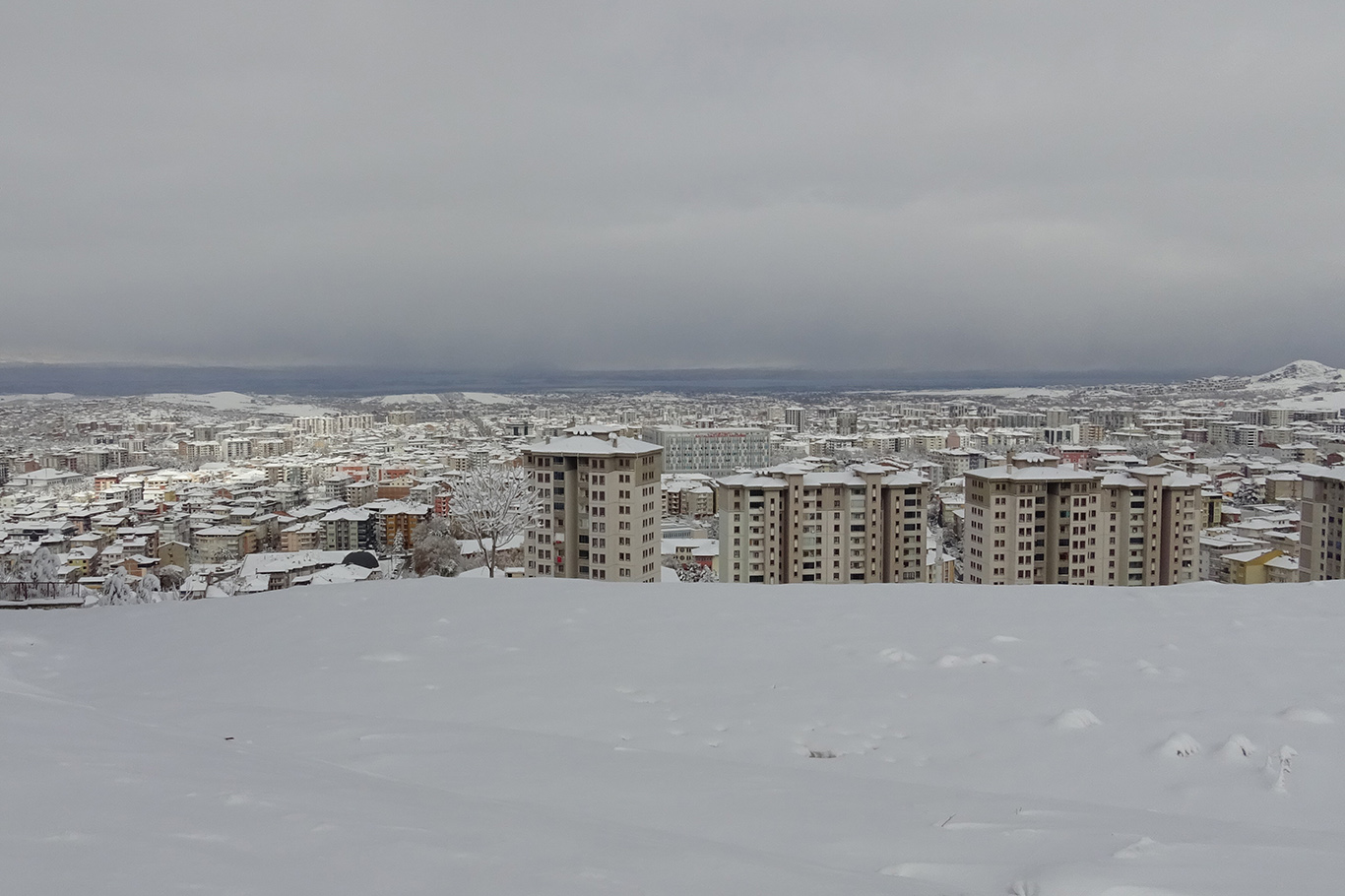 Malatya'dan kar manzaraları