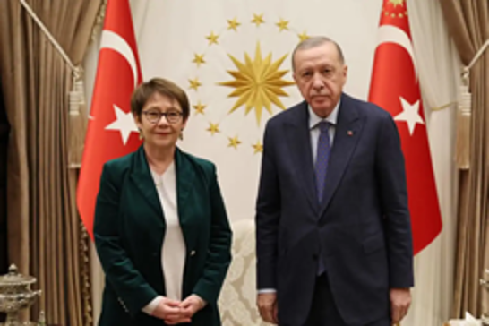 Turkish President Erdoğan meets EBRD President Renaud-Basso in Ankara