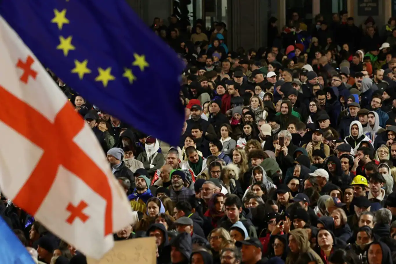 Gürcistan'da muhalefetten seçim protestosu