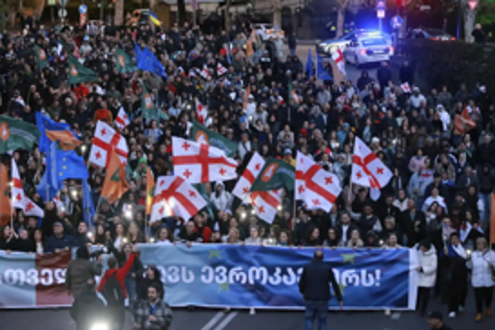 Protests continue in Georgia over suspension of EU accession talks