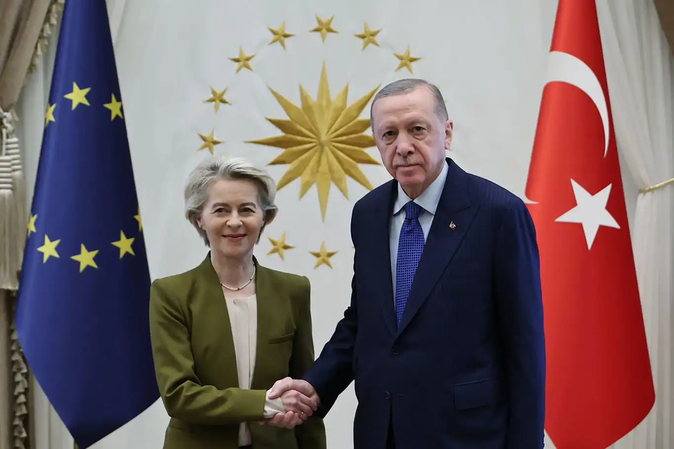 Turkish President Erdoğan meets with European Commission President Ursula von der Leyen