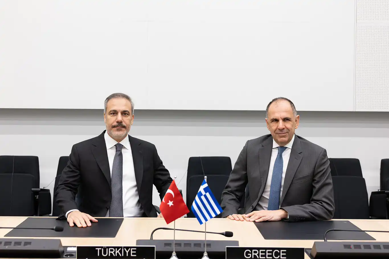 Turkish and Greek foreign ministers meet at NATO Summit in Brussels