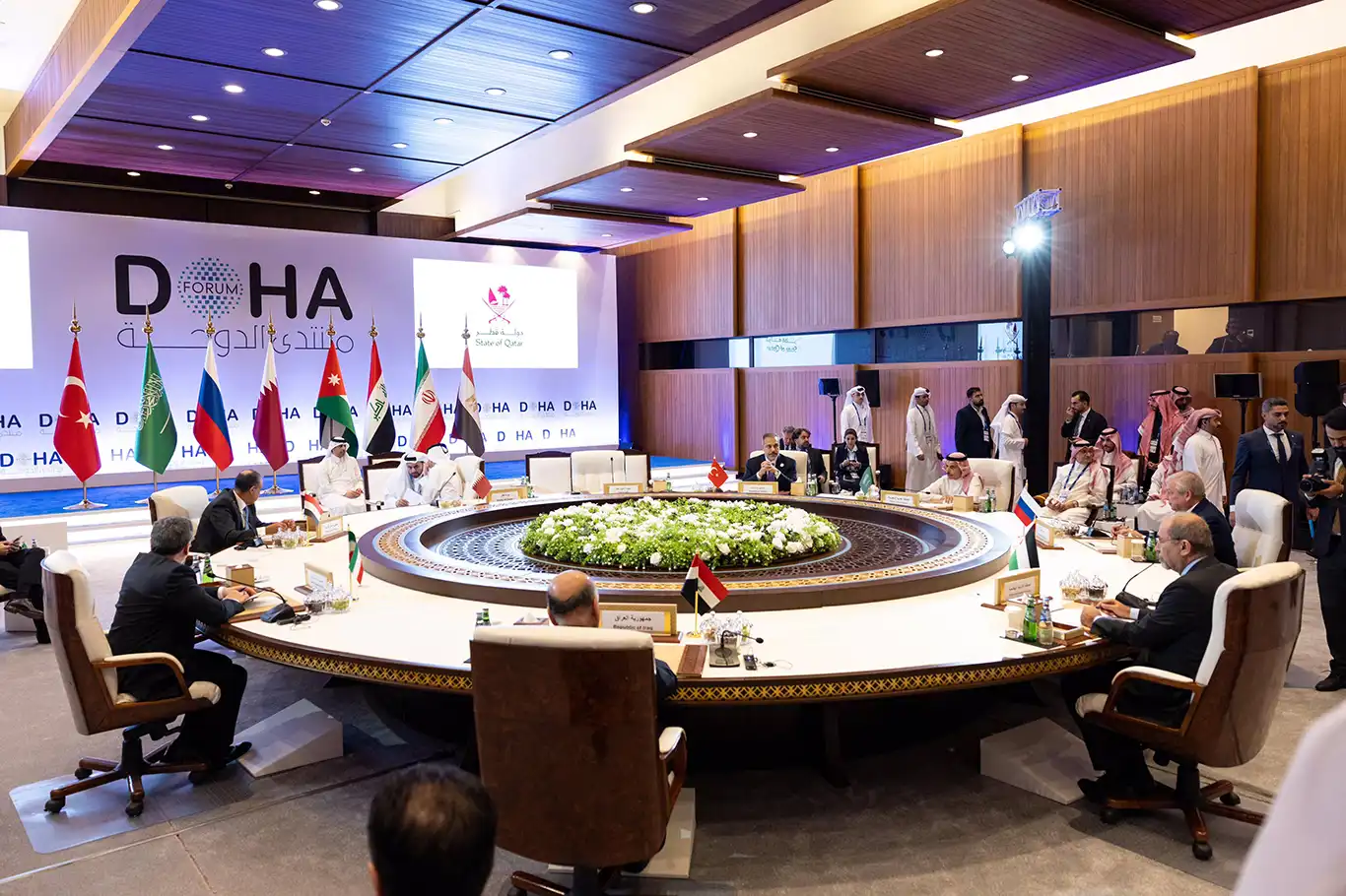 Arab foreign ministers discuss Syrian crisis with Astana process countries in Doha Arab foreign ministers discuss Syrian crisis with Astana process countries in Doha