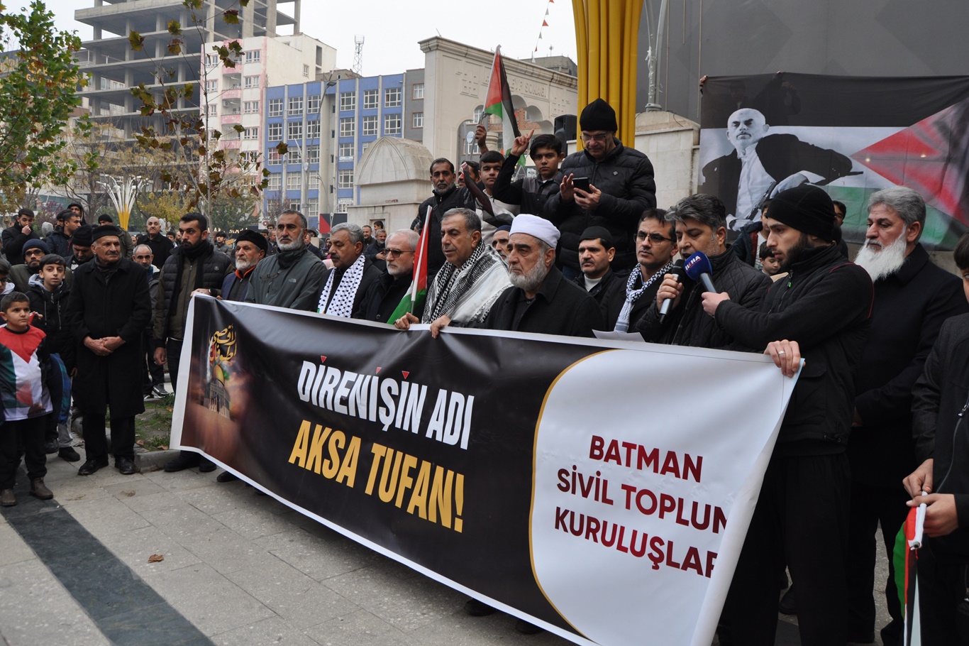 Batman'da "Gazze'ye nefes ol" temasıyla kitlesel basın açıklaması yapıldı