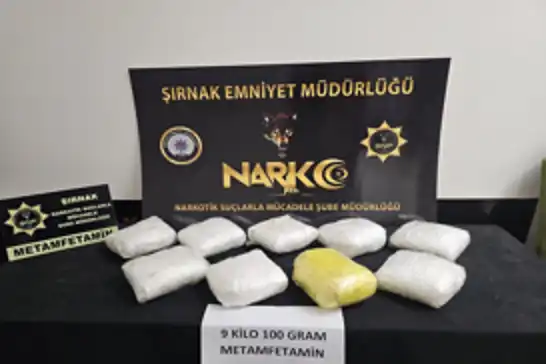 Şırnak'ta 9 kilo 105 gram uyuşturucu yakalandı