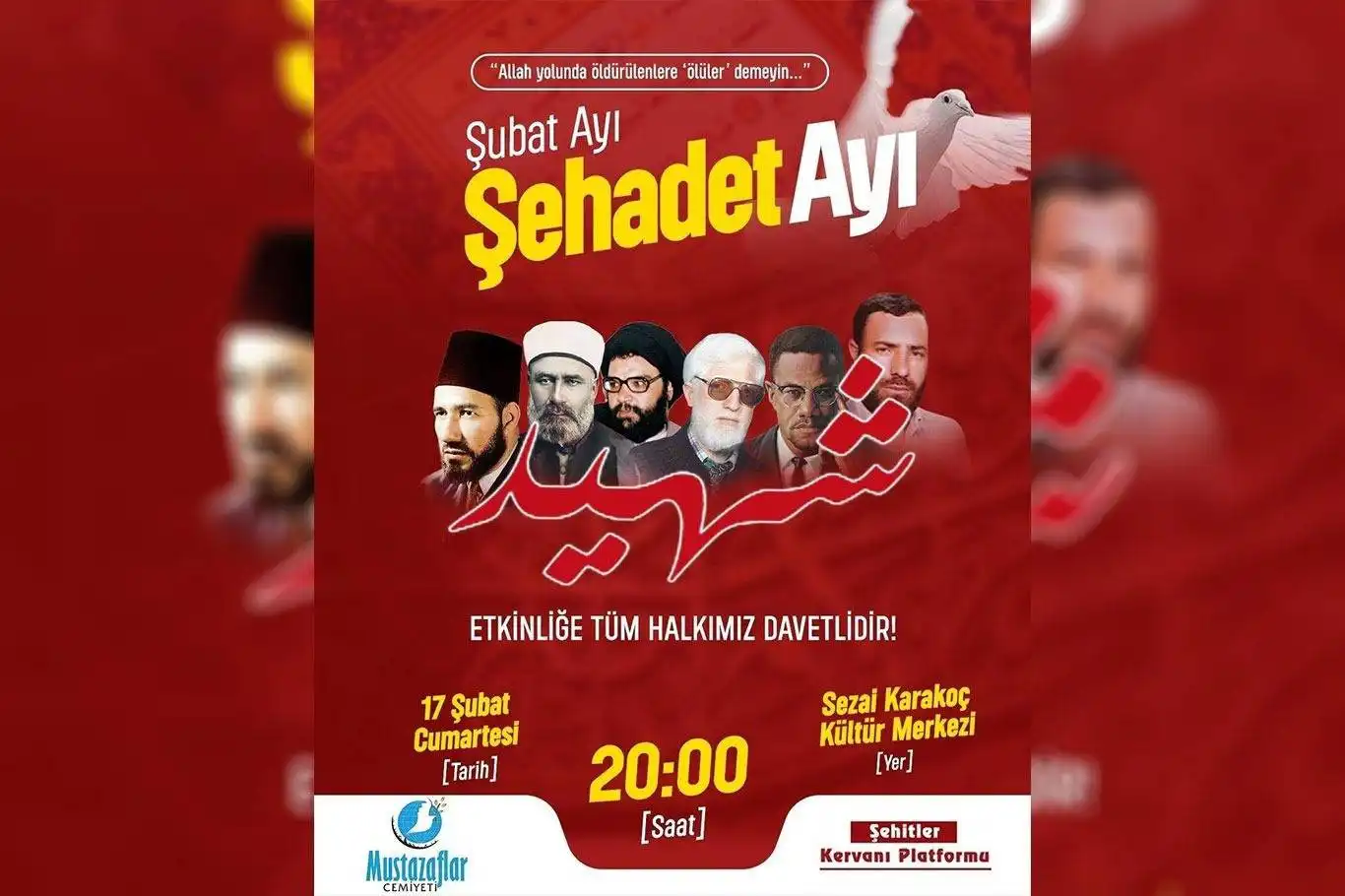 Diyarbakır'da bugün düzenlenecek "Şehitler Gecesi" etkinliğine davet Diyarbakır'da bugün düzenlenecek "Şehitler Gecesi" etkinliğine davet
