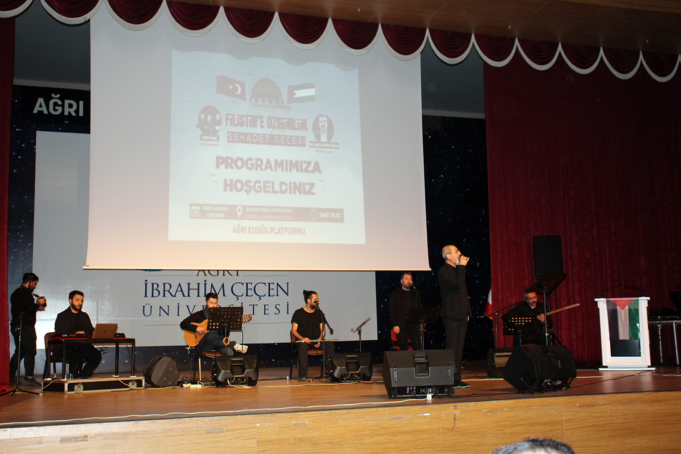 Ağrı'da 'Filistin'e Özgürlük Şehadet Gecesi' programı gerçekleştirildi