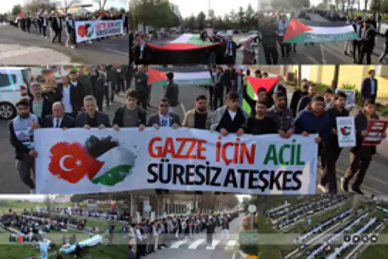 Dicle University students rally for Palestine, demand action from Islamic World