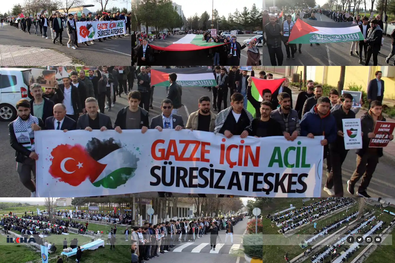 طلاب جامعة دجلة ينظمون مسيرةً داعمةً لفلسطين