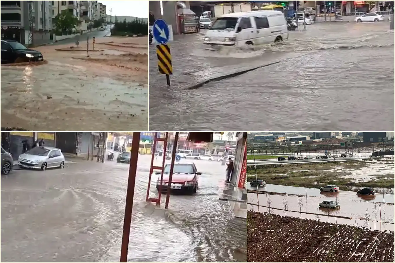Gaziantep'te sağanak ve dolu etkili oluyor Gaziantep'te sağanak ve dolu etkili oluyor