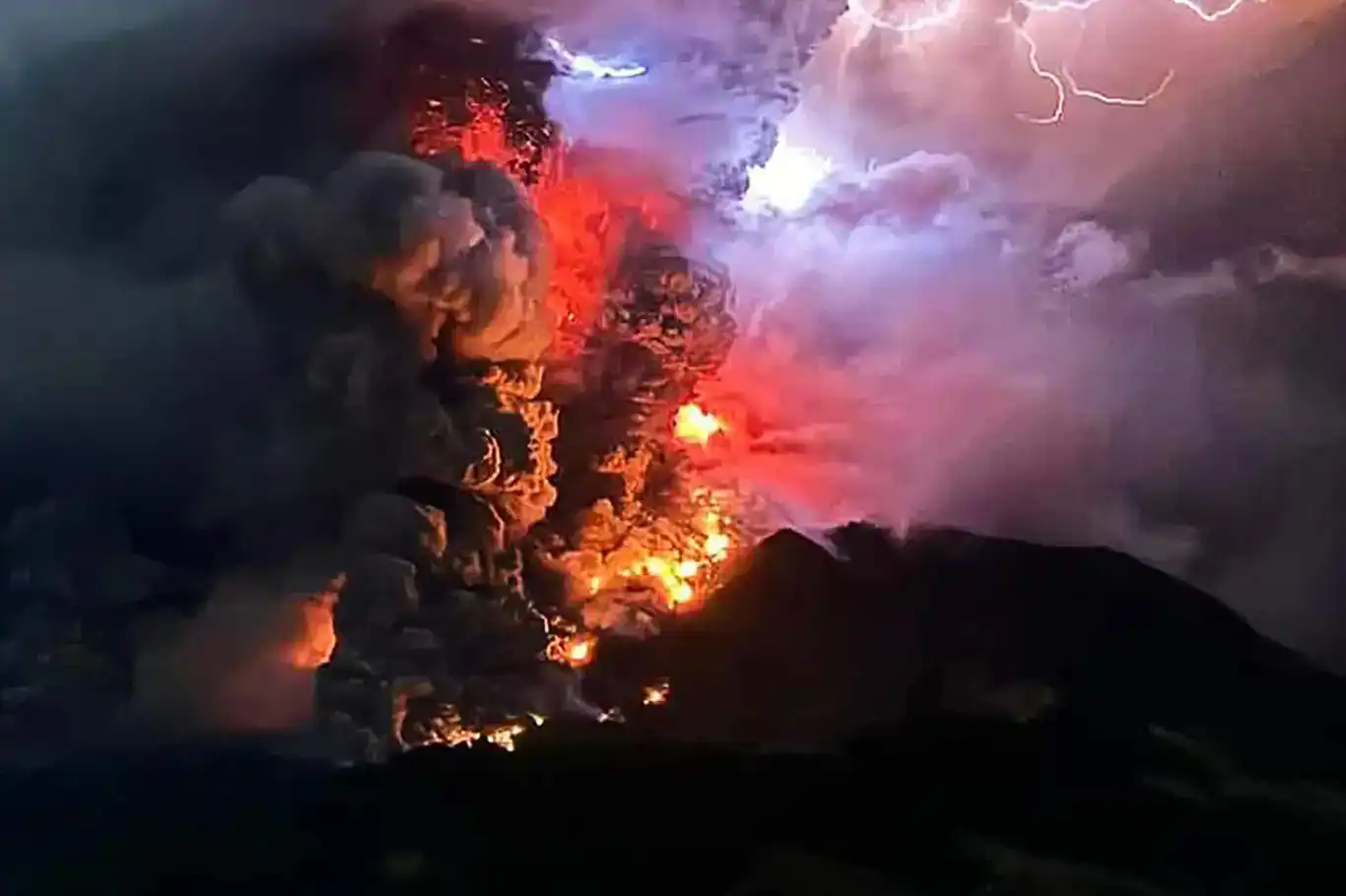 اندونيسيا: انفجارات متتالية في بركان روانج