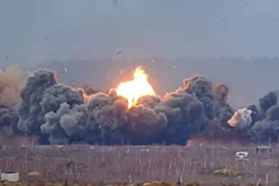 Ukrainian Forces attack Russian military airfield in Dzhankoi, Crimea