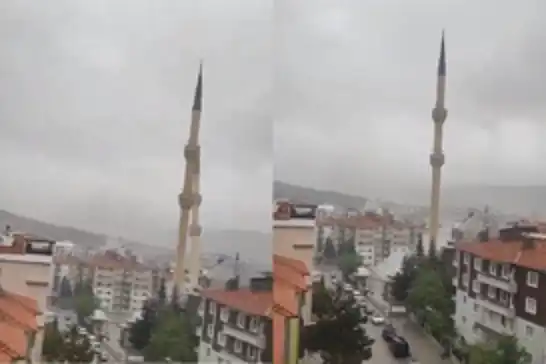 Çankırı'da yıkılan minarenin çevresindeki binalar tahliye edilecek