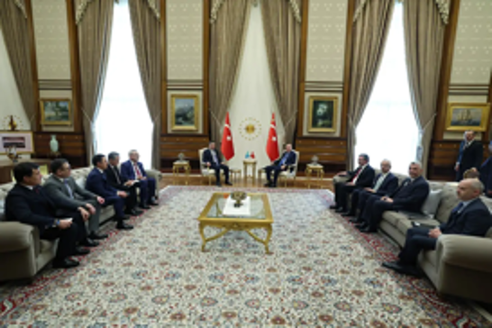 Turkish President Erdoğan meets Kazakh Prime Minister Bektenov in Ankara