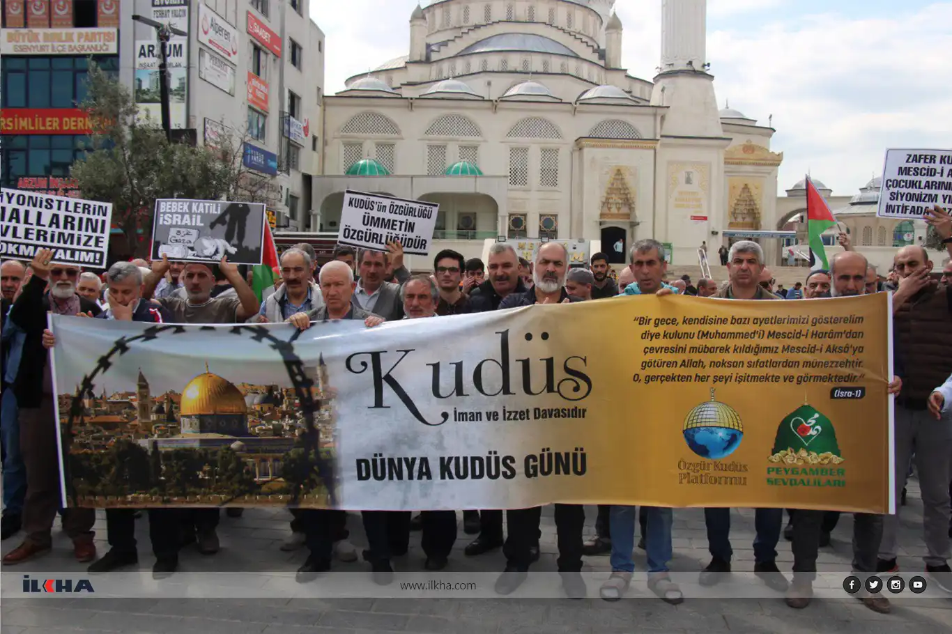 مسيرة حاشدة في إسطنبول بمناسبة "يوم القدس العالمي"
