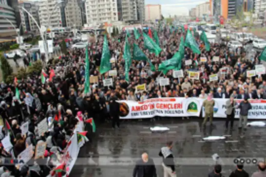 برگزاری تظاهرات گسترده علیه رژیم صهیونیستی در دیاربکر