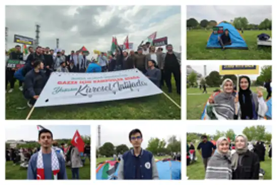 Kampüs İntifadası çadırı kuran öğrenciler: Filistinli kardeşlerimizi asla yalnız bırakmayacağız!