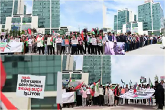  طلاب جامعة أوستيم التقنية ينظمون وقفة داعمة لفلسطين