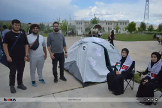 Siirt University joins global pro-Palestine movement with tent protest