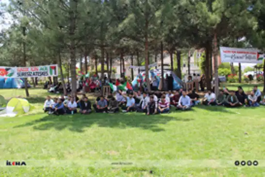 Dicle University students organize tent vigil to highlight Gaza genocide