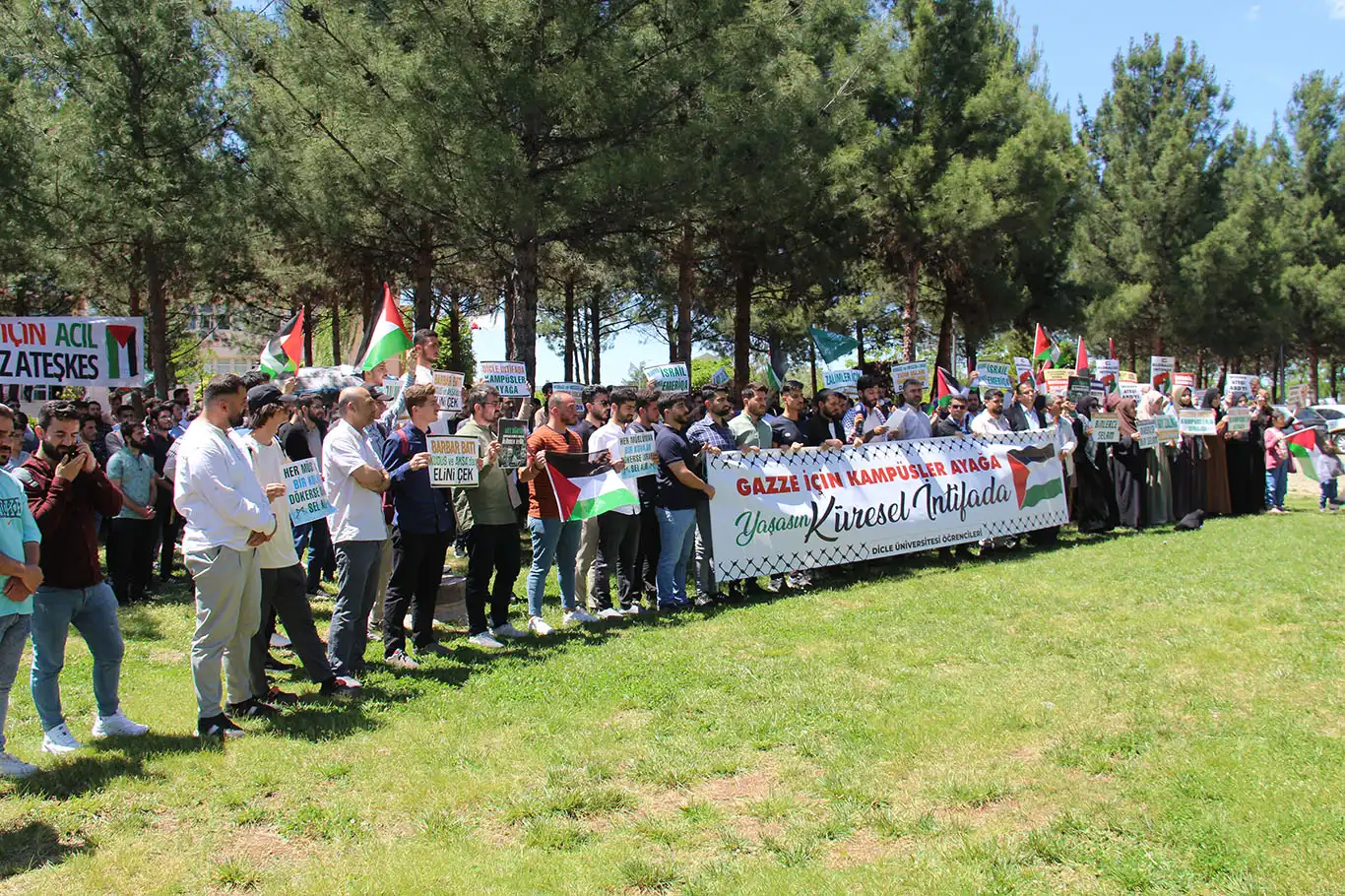 Dicle Üniversitesi öğrencileri: Gazze'ye destek eylemlerinde bulunan öğrencileri selamlıyoruz