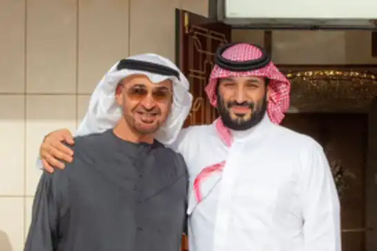 ولي العهد السعودي بن سلمان يستقبل الرئيس الإماراتي بن زايد